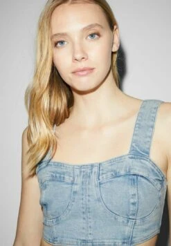 TopDenim Light Blue Donna T-shirt E Top CFI21E02N-K11 -Offerte Clockhouse Negozio 4aa00c5dbedb40bc966232dc1cffc0ac