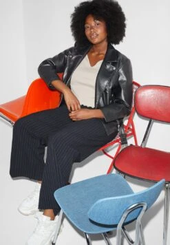 Giacca In SimilpelleBlack Donna Giacche E Blazer CFI21U012-Q11