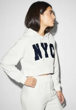 Felpa Con CappuccioCremewhite Donna Felpe CFI21J02D-A11