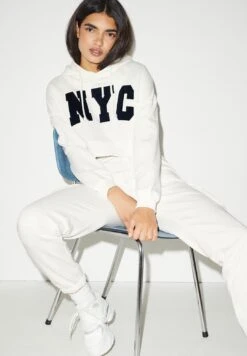 Felpa Con CappuccioCremewhite Donna Felpe CFI21J02D-A11 -Offerte Clockhouse Negozio 7dec700b1b444e78a577d514d075f927