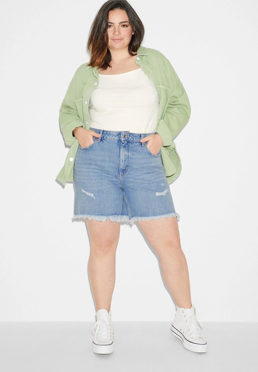 Shorts Di JeansDenim-Light Blue Donna Jeans CFI21S01V-K11 4 Shorts Di JeansDenim-Light Blue Donna Jeans CFI21S01V-K11 - immagine 2