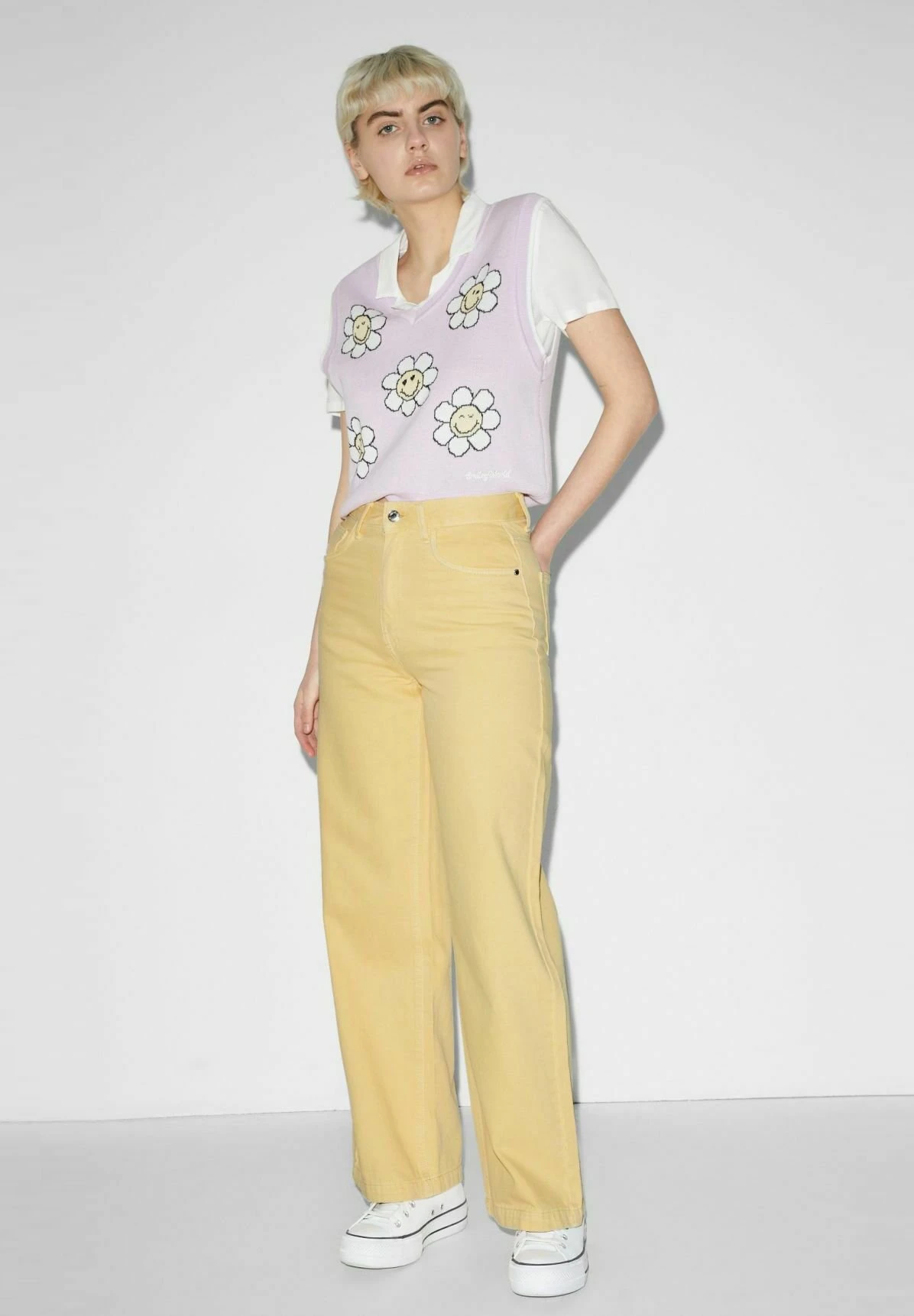 Jeans A Zampa - Yellow 4 Jeans A Zampa - Yellow - immagine 2